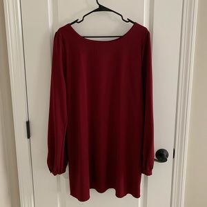 Burgundy tunic dress